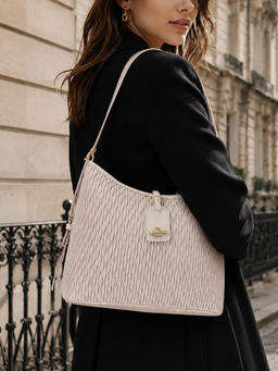 Lavie Paris - Women Off White Pli Elite Shoulder Bag (M)