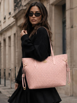Lavie Paris - Women Peach Pli Elite Tote Bag (M)