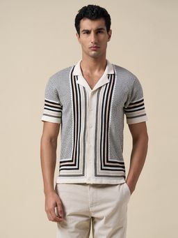 Selected - Men Multi-Color Cotton Knitted Polo Shirt
