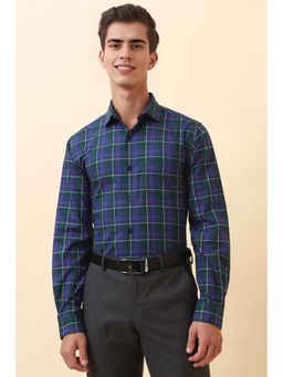 Allen Solly - Green Check Full Sleeves Formal Shirt