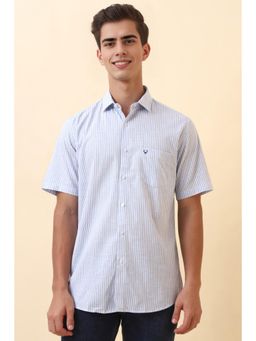 Allen Solly - White Stripe Half Sleeves Casual Shirt