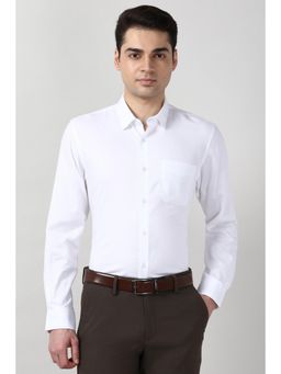 Peter England - White Full Sleeves Formal Shirt