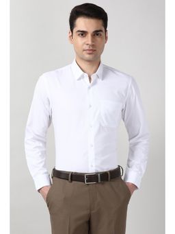 Peter England - White Full Sleeves Formal Shirt
