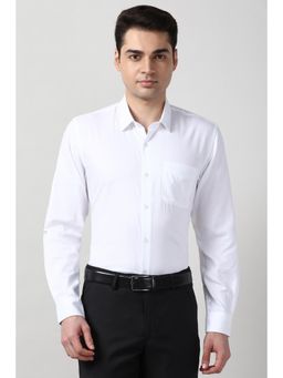 Peter England - White Full Sleeves Formal Shirt