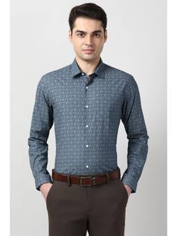 Peter England - Blue Full Sleeves Formal Shirt