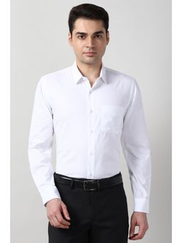 Peter England - White Full Sleeves Formal Shirt