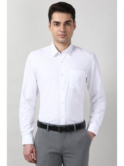 Peter England - White Full Sleeves Formal Shirt