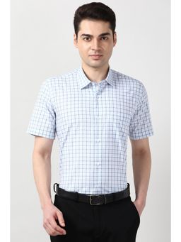 Peter England - Light Blue Half Sleeves Formal Shirt