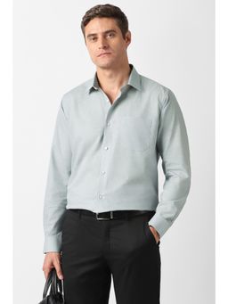 Van Heusen - Light Grey Solid Full Sleeves Shirt
