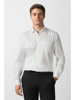 Van Heusen - White Solid Full Sleeves Shirt