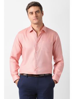 Van Heusen - Pink Textured Full Sleeves Shirt
