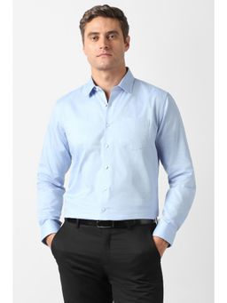 Van Heusen - Light Blue Textured Full Sleeves Shirt