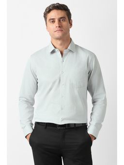 Van Heusen - Grey Textured Full Sleeves Shirt