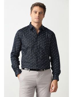 Van Heusen - Black Printed Full Sleeves Shirt