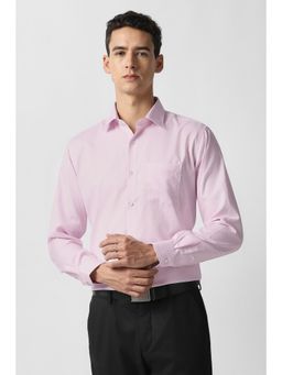Van Heusen - Pink Textured Full Sleeves Shirt
