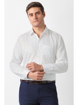 Van Heusen - White Textured Full Sleeves Shirt