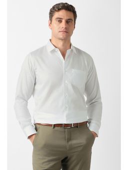 Van Heusen - White Textured Full Sleeves Shirt