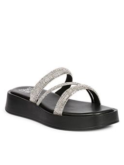 Saint G - Women Viviblu Black Leather Sandals