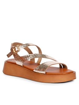 Saint G - Women Viviblu Gold Leather Sandals