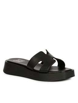 Saint G - Women Viviblu Black Leather Sandals