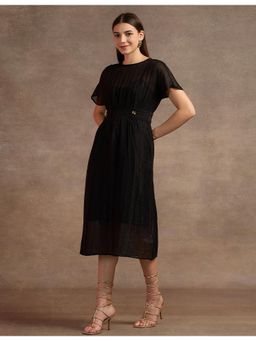 U.S. POLO ASSN. - Black Extended Shoulder Dress