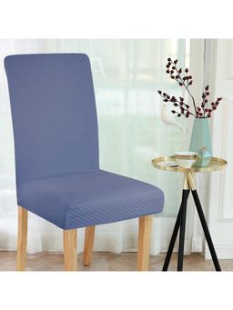 HomeTown - Essentials Quilted Strechable Chair Cover in Blue Colour