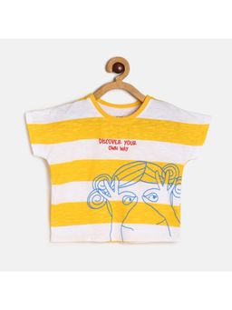 MINI KLUB - Kids Girls Yellow/white Knit Top