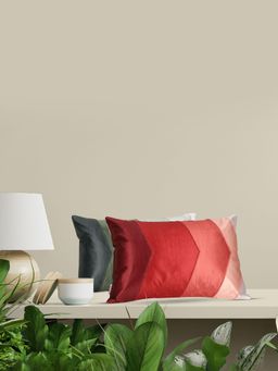 Sivya by Home - Colorblock Rectangular Cushion Cover Multi-Color (Pack of 2)