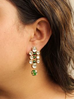 BeAbhika - Studded Kundan Bead Earrings
