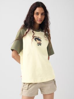 The Souled Store - Official Attack On Titan: Eren Women Yellow Oversized T-Shirt