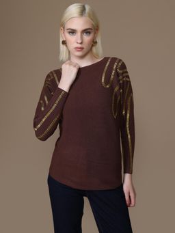 Kazo - Brown Bronzy Top