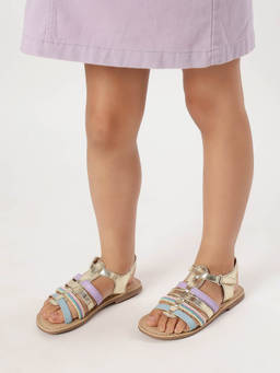 Aria Nica - Girls Crayon Ankle Strap Flat Sandal