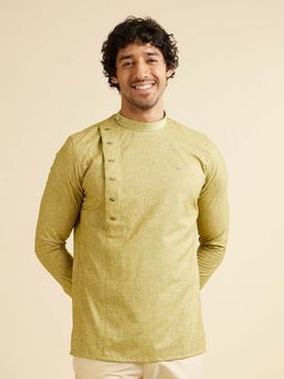 Manyavar - Viscose Blend Plain Short Kurta