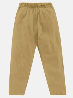KiddoPanti - Boys Solid Pyjama Pant With Single Pocket - Khaki
