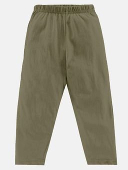 KiddoPanti - Boys Solid Pyjama Pant With Single Pocket - Green