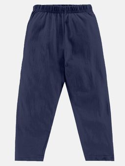 KiddoPanti - Boys Solid Pyjama Pant With Single Pocket - Navy Blue