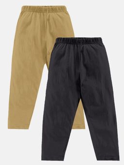 KiddoPanti - Boys Solid Pyjama Pant With Single Pocket - Multi-Color (Pack of 2)