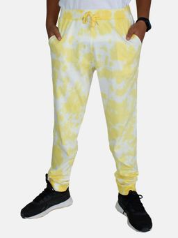 KiddoPanti - Unisex Cloud Effect Tie & Dye Jogger - Yellow