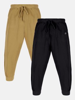 KiddoPanti - Unisex Solid Joggers - Multi-Color (Pack of 2)