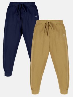KiddoPanti - Unisex Solid Joggers - Multi-Color (Pack of 2)