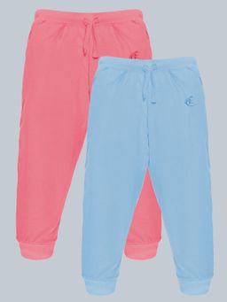 KiddoPanti - Unisex Solid Joggers - Multi-Color (Pack of 2)
