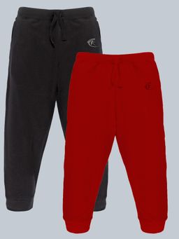 KiddoPanti - Unisex Solid Joggers - Multi-Color (Pack of 2)