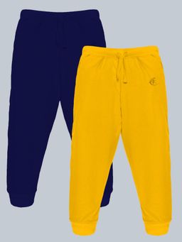 KiddoPanti - Unisex Solid Joggers - Multi-Color (Pack of 2)