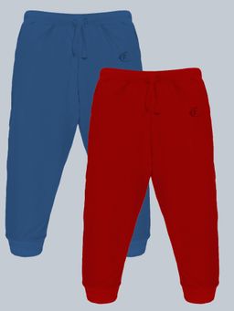 KiddoPanti - Unisex Solid Joggers - Multi-Color (Pack of 2)