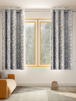 Haus & Kinder - Whispering Willows Polyester Window Curtains Slate (Pack of 2)