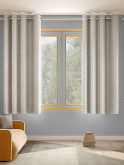 Haus & Kinder - Willow Breeze Polyester Window Curtains Ivory (Pack of 2)