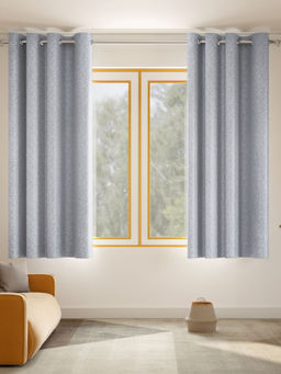 Haus & Kinder - Willow Breeze Polyester Window Curtains Frost Blue (Pack of 2)