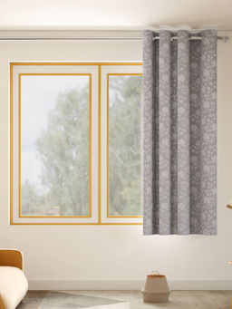 Haus & Kinder - Chateau Rose Cotton Polyester Single Window Curtain Moonbeam