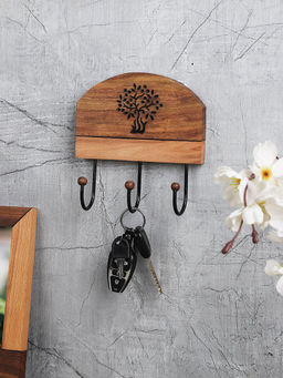 VarEesha - Tree of Life Sheesham & Beech Wood Wall Mounting Key Holder