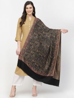 Anekaant - Paisan Black and Multi Self Design Modal Stole